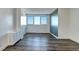 Living room featuring hardwood floors and city views at 2225 Buchtel Blvd # 1109, Denver, CO 80210