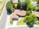 Aerial view of a well-maintained single-Gathering home with a charming brick exterior and lush landscaping at 3253 S King Way, Denver, CO 80236
