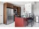 Stylish kitchen boasting modern appliances, a center island, and functional design, enhanced by sleek fixtures at 891 14Th St # 2816, Denver, CO 80202