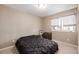 Bedroom showcasing neutral colors, a window, carpet floors, and modern finishes at 15716 E Temple Pl, Aurora, CO 80015