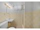 Basement bathroom with shower and sink at 4830 W Vassar Ave, Denver, CO 80219