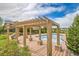 Inviting community pool with shade structure and beautiful landscaping for a relaxing atmosphere at 9218 Viaggio Way, Highlands Ranch, CO 80126