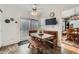 Charming breakfast nook with tiled floors, natural light, and bench seating at 2275 S Kenton St, Aurora, CO 80014