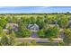 An aerial view shows this property has mature trees and easy neighborhood access at 5746 Aspen Creek Dr, Broomfield, CO 80020
