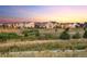Scenic view of a neighborhood featuring modern homes and lush green spaces at 6123 Chester Way, Denver, CO 80238