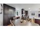 Eat in kitchen with stainless steel appliances and abundant cabinet space at 3064 S Holly Pl, Denver, CO 80222