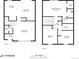 Floor plans for the first and second floor, showing layout of bedrooms, kitchen, bathrooms and living room at 3964 S Yosemite St, Denver, CO 80237