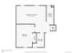 Basement floor plan, bedroom, bathroom, laundry at 7649 E Amherst Ave, Denver, CO 80231