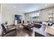 Comfortable living room with a fireplace, large windows, and stylish decor for a cozy atmosphere at 12631 Glencoe St, Thornton, CO 80241