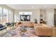 Bright living room with modern furnishings, area rug, and a large glass door enhancing natural light at 3515 S Ogden St, Englewood, CO 80113