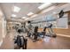 Well-lit gym featuring treadmills, rowing machine, stationary bike and wall mirror at 1827 N Grant St # 1104, Denver, CO 80203