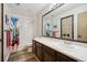 Basement bathroom with shower/tub combo at 8293 S Ogden Cir, Littleton, CO 80122