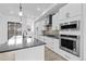 Sleek kitchen featuring stainless steel appliances, white cabinetry, and modern backsplash at 14281 Currant St, Broomfield, CO 80020
