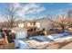 Aerial view showing house, detached garage, and backyard at 4700 S Decatur St, Englewood, CO 80110