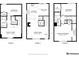 Three-story floor plan showcasing bedrooms, bathrooms, kitchen, and living spaces at 4700 S Decatur St, Englewood, CO 80110