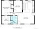 Upstairs floor plan featuring a primary bedroom, kitchen, living room, bath, and a second bedroom at 11398 W Ford Pl, Lakewood, CO 80226