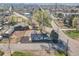 Overhead view of the renovated home with a new roof and fresh landscaping at 16130 Mt Vernon Rd, Golden, CO 80401