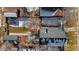 Overhead shot of the property showing the yard, patio, and surrounding neighborhood during winter at 2740 N Fillmore St, Denver, CO 80205