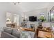 Spacious living room with a fireplace and an open floor plan at 2740 N Fillmore St, Denver, CO 80205