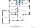Detailed floorplan showing layout of rooms with dimensions of the kitchen, bedrooms, bathrooms and living spaces at 5582 E Colorado Ave, Denver, CO 80222