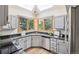 Well-lit kitchen boasts granite countertops, stainless steel appliances, and a convenient corner sink at 1310 S Monaco Pkwy # 23, Denver, CO 80224