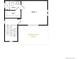 Upper floor plan with bedroom, bathroom, and rooftop deck option at 45032 Sunflower Ln, Bennett, CO 80102