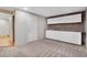 Large basement space with built-in storage and neutral carpeting at 2290 E Columbia Pl, Denver, CO 80210