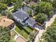 Aerial view of the property shows fenced yard and patio area at 1655 S Marion, Denver, CO 80210