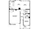 First-floor floor plan showcases a kitchen, great room, two-car garage, and bedroom, with measurements included at 4730 Hatcher Dr, Brighton, CO 80601
