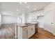 Bright kitchen features granite counters, a kitchen island, stainless dishwasher, and sleek white cabinetry at 4730 Hatcher Dr, Brighton, CO 80601