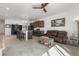 Inviting open-concept space with kitchen, dining area, and living room offering seamless entertaining and Gathering living at 2578 Gray Wolf Pl, Castle Rock, CO 80104