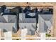 Aerial view of the house showcasing the backyard zen garden and roof at 671 Green Mountain Dr, Erie, CO 80516