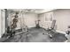 Home gym area complete with exercise equipment and rubber flooring, perfect for staying active at 5943 S Olive Cir, Centennial, CO 80111