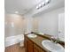 Clean bathroom with double vanity and bathtub at 6356 Blue Water Cir, Castle Rock, CO 80108