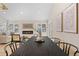 Stylish dining area with a modern fireplace and an elegant dining table and chairs at 342 Brook Cir, Boulder, CO 80302