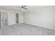 Large bedroom with a ceiling fan and closet at 3338 Ireland Moss St, Castle Rock, CO 80109