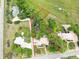 Aerial view of a secluded property with a well-manicured lawn, mature trees, and a tree-lined perimeter at 7760 Crestview Ln, Niwot, CO 80504