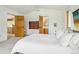 Bright bedroom with en suite bathroom access, and open landing view at 7760 Crestview Ln, Niwot, CO 80504