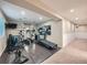 Finished basement featuring workout equipment and a fitness area at 18971 E Pinewood Dr, Aurora, CO 80016