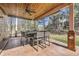 Covered patio with an outdoor dining set and views of the backyard at 18971 E Pinewood Dr, Aurora, CO 80016