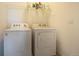 Functional laundry room with washer and dryer at 7880 Horsebrush Ln # A, Littleton, CO 80125