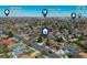 Community aerial shot highlights the home's proximity to Anschutz Medical Campus, Aurora City Center, and other amenities at 590 S Troy St, Aurora, CO 80012