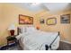 Comfortable bedroom features a queen bed, soft lighting, and neutral decor at 72 Rudi W Ln, Golden, CO 80403