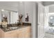 Bathroom vanity featuring granite countertops and modern decor at 1700 Bassett St # 1111, Denver, CO 80202