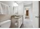 Modern bathroom featuring a vessel sink and updated fixtures at 909 N Logan St # 6K, Denver, CO 80203