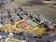Aerial image of well-maintained basketball and tennis courts in a quiet residential community at 11230 Osage Cir # B, Northglenn, CO 80234
