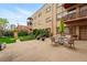 Relaxing patio space features outdoor seating, barbecue grill, and a tranquil garden area at 1175 N Emerson St # 103, Denver, CO 80218