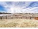 Wide backyard view showcasing a walking path and views at 6495 S Harvest St, Aurora, CO 80016