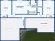 Floor plan showing the layout of the bedrooms, closets, and bathrooms at 7784 Lewis St, Arvada, CO 80005