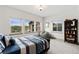 Bright bedroom with large windows showcasing stunning views and comfortable furnishings at 5623 Raintree Dr, Parker, CO 80134